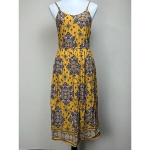 Pink‎ Rose Vintage Sundress Size Small Bohemian Feminine
